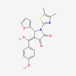 1-(4,5-dimethylthiazol-2-yl)-5-(furan-2-yl)-3-hydroxy-4-(4-methoxybenzoyl)-1H-pyrrol-2(5H)-one
