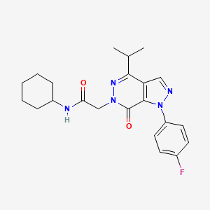 N-cyclohexyl-2-(1-(4-fluorophenyl)-4-isopropyl-7-oxo-1H-pyrazolo[3,4-d]pyridazin-6(7H)-yl)acetamide