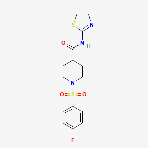 1-((4-fluorophenyl)sulfonyl)-N-(thiazol-2-yl)piperidine-4-carboxamide