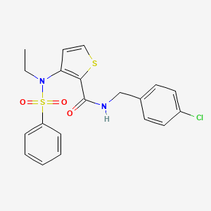 N-(4-chlorobenzyl)-3-(N-ethylphenylsulfonamido)thiophene-2-carboxamide