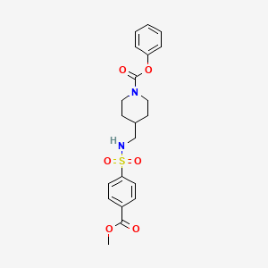 Phenyl 4-((4-(methoxycarbonyl)phenylsulfonamido)methyl)piperidine-1-carboxylate