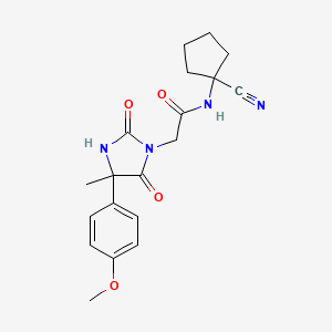 N-(1-cyanocyclopentyl)-2-[4-(4-methoxyphenyl)-4-methyl-2,5-dioxoimidazolidin-1-yl]acetamide