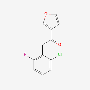 molecular formula C12H8ClFO2 B2845539 2-(2-氯-6-氟苯基)-1-(呋喃-3-基)乙酮 CAS No. 1182898-65-2