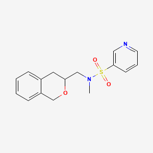 molecular formula C16H18N2O3S B2845541 N-(isochroman-3-ylmethyl)-N-methylpyridine-3-sulfonamide CAS No. 2034582-18-6