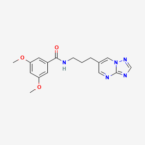 molecular formula C17H19N5O3 B2845544 N-(3-([1,2,4]三唑并[1,5-a]嘧啶-6-基)丙基)-3,5-二甲氧基苯甲酰胺 CAS No. 2034227-47-7