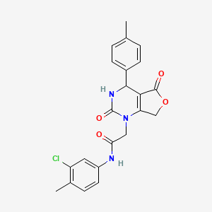 molecular formula C22H20ClN3O4 B2845546 N-(3-chloro-4-methylphenyl)-2-(2,5-dioxo-4-(p-tolyl)-3,4-dihydrofuro[3,4-d]pyrimidin-1(2H,5H,7H)-yl)acetamide CAS No. 1251575-03-7