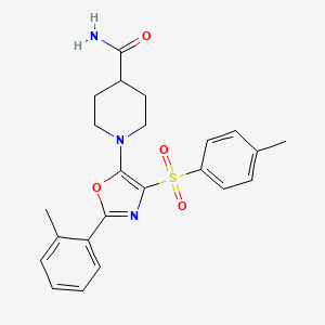 1-(2-(o-Tolyl)-4-tosyloxazol-5-yl)piperidine-4-carboxamide