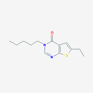 molecular formula C13H18N2OS B284555 6-ethyl-3-pentylthieno[2,3-d]pyrimidin-4(3H)-one 