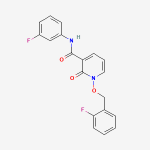 N-(3-fluorophenyl)-1-[(2-fluorophenyl)methoxy]-2-oxopyridine-3-carboxamide