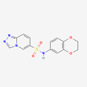 N-(2,3-dihydro-1,4-benzodioxin-6-yl)[1,2,4]triazolo[4,3-a]pyridine-6-sulfonamide