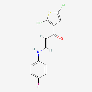 (E)-1-(2,5-dichloro-3-thienyl)-3-(4-fluoroanilino)-2-propen-1-one