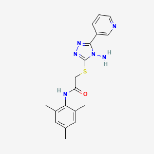 2-((4-amino-5-(pyridin-3-yl)-4H-1,2,4-triazol-3-yl)thio)-N-mesitylacetamide
