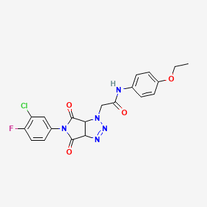 2-[5-(3-chloro-4-fluorophenyl)-4,6-dioxo-4,5,6,6a-tetrahydropyrrolo[3,4-d][1,2,3]triazol-1(3aH)-yl]-N-(4-ethoxyphenyl)acetamide