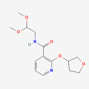N-(2,2-dimethoxyethyl)-2-((tetrahydrofuran-3-yl)oxy)nicotinamide