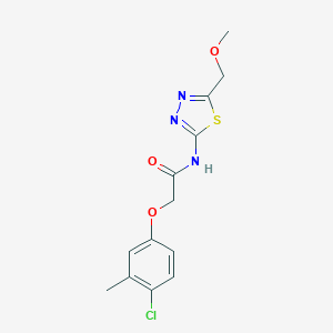 2-(4-chloro-3-methylphenoxy)-N-[5-(methoxymethyl)-1,3,4-thiadiazol-2-yl]acetamide