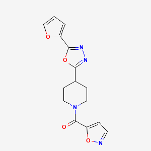 (4-(5-(Furan-2-yl)-1,3,4-oxadiazol-2-yl)piperidin-1-yl)(isoxazol-5-yl)methanone