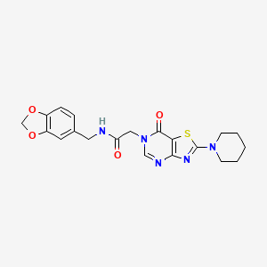 N-(1,3-benzodioxol-5-ylmethyl)-2-[7-oxo-2-(piperidin-1-yl)[1,3]thiazolo[4,5-d]pyrimidin-6(7H)-yl]acetamide