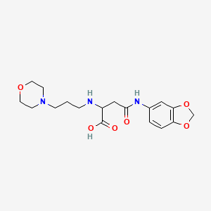 4-(Benzo[d][1,3]dioxol-5-ylamino)-2-((3-morpholinopropyl)amino)-4-oxobutanoic acid