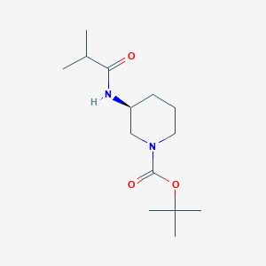 molecular formula C14H26N2O3 B2845622 (S)-叔丁基-3-(2-甲基丙酰胺基)哌啶-1-羧酸乙酯 CAS No. 1332765-87-3