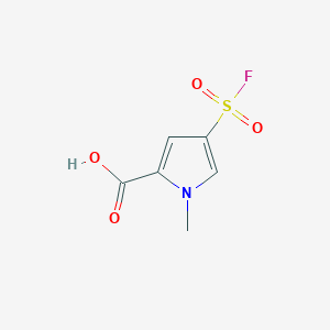 molecular formula C6H6FNO4S B2845633 4-(Fluorosulfonyl)-1-methyl-1H-pyrrole-2-carboxylic acid CAS No. 2138238-83-0