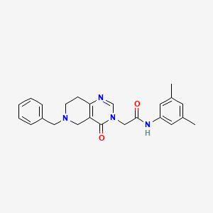molecular formula C24H26N4O2 B2845640 2-(6-benzyl-4-oxo-5,6,7,8-tetrahydropyrido[4,3-d]pyrimidin-3(4H)-yl)-N-(3,5-dimethylphenyl)acetamide CAS No. 1251669-95-0