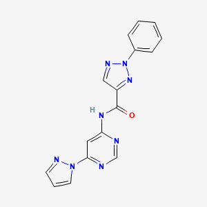 N-(6-(1H-pyrazol-1-yl)pyrimidin-4-yl)-2-phenyl-2H-1,2,3-triazole-4-carboxamide