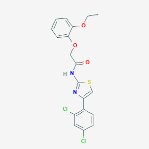 molecular formula C19H16Cl2N2O3S B284565 N-[4-(2,4-dichlorophenyl)-1,3-thiazol-2-yl]-2-(2-ethoxyphenoxy)acetamide 