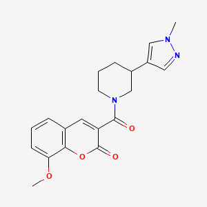 8-methoxy-3-[3-(1-methyl-1H-pyrazol-4-yl)piperidine-1-carbonyl]-2H-chromen-2-one