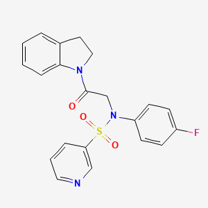 N-(4-fluorophenyl)-N-(2-(indolin-1-yl)-2-oxoethyl)pyridine-3-sulfonamide
