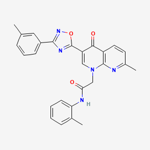 2-(7-methyl-4-oxo-3-(3-(m-tolyl)-1,2,4-oxadiazol-5-yl)-1,8-naphthyridin-1(4H)-yl)-N-(o-tolyl)acetamide