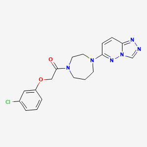 1-(4-([1,2,4]Triazolo[4,3-b]pyridazin-6-yl)-1,4-diazepan-1-yl)-2-(3-chlorophenoxy)ethan-1-one