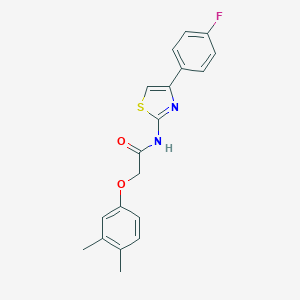 molecular formula C19H17FN2O2S B284567 2-(3,4-dimethylphenoxy)-N-[4-(4-fluorophenyl)-1,3-thiazol-2-yl]acetamide 