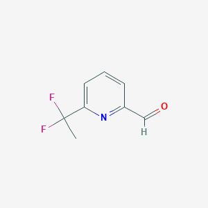 molecular formula C8H7F2NO B2845671 6-(1,1-二氟乙基)吡啶-2-甲醛 CAS No. 1780829-93-7