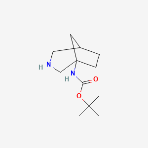 molecular formula C12H22N2O2 B2845676 叔丁基(3-氮杂双环[3.2.1]辛-1-基)甲酸酯 CAS No. 1250997-50-2