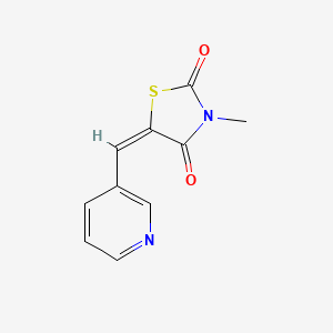 3-methyl-5-[(E)-3-pyridinylmethylidene]-1,3-thiazolane-2,4-dione