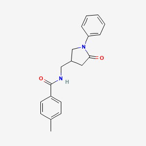 4-methyl-N-((5-oxo-1-phenylpyrrolidin-3-yl)methyl)benzamide