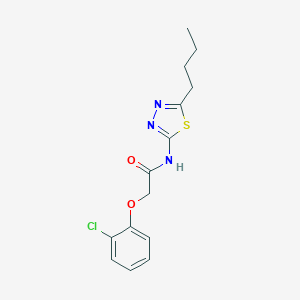 molecular formula C14H16ClN3O2S B284569 N-(5-butyl-1,3,4-thiadiazol-2-yl)-2-(2-chlorophenoxy)acetamide 