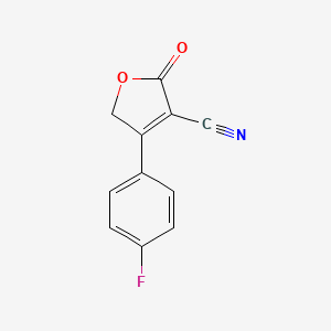 molecular formula C11H6FNO2 B2845691 4-(4-Fluorophenyl)-2-oxo-2,5-dihydro-3-furancarbonitrile CAS No. 50691-04-8