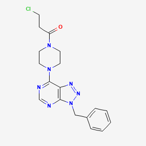 1-(4-(3-benzyl-3H-[1,2,3]triazolo[4,5-d]pyrimidin-7-yl)piperazin-1-yl)-3-chloropropan-1-one