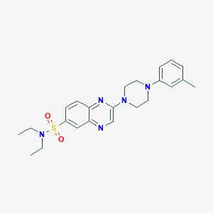 N,N-diethyl-2-[4-(3-methylphenyl)piperazin-1-yl]quinoxaline-6-sulfonamide