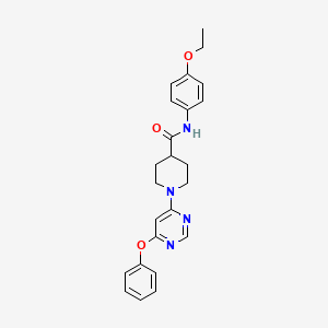 molecular formula C24H26N4O3 B2845707 N-(4-ethoxyphenyl)-1-(6-phenoxypyrimidin-4-yl)piperidine-4-carboxamide CAS No. 1251553-44-2