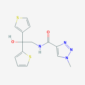 N-(2-hydroxy-2-(thiophen-2-yl)-2-(thiophen-3-yl)ethyl)-1-methyl-1H-1,2,3-triazole-4-carboxamide