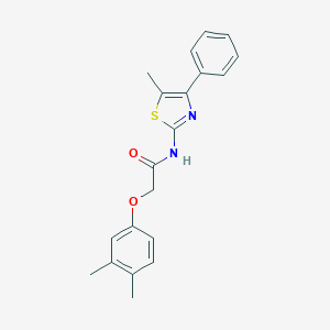 molecular formula C20H20N2O2S B284572 2-(3,4-dimethylphenoxy)-N-(5-methyl-4-phenyl-1,3-thiazol-2-yl)acetamide 
