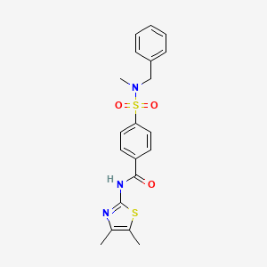 molecular formula C20H21N3O3S2 B2845720 4-(N-benzyl-N-methylsulfamoyl)-N-(4,5-dimethylthiazol-2-yl)benzamide CAS No. 923422-41-7