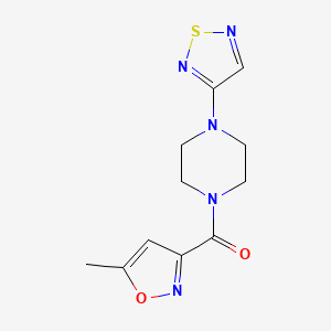 molecular formula C11H13N5O2S B2845726 1-(5-甲基-1,2-噁唑-3-甲酰基)-4-(1,2,5-噻二唑-3-基)哌嗪 CAS No. 2097892-54-9