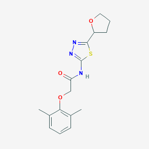 molecular formula C16H19N3O3S B284573 2-(2,6-dimethylphenoxy)-N-(5-tetrahydro-2-furanyl-1,3,4-thiadiazol-2-yl)acetamide 