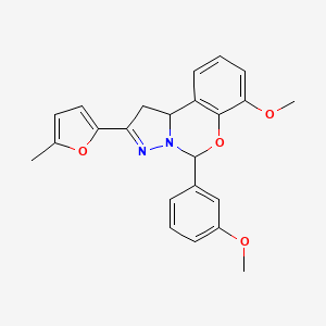 7-Methoxy-5-(3-methoxyphenyl)-2-(5-methyl-2-furyl)-1,10b-dihydropyrazolo[1,5-c][1,3]benzoxazine