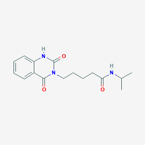 molecular formula C16H21N3O3 B2845748 5-(2,4-二氧代-1,2-二氢喹唑啉-3(4H)-基)-N-异丙基戊酰胺 CAS No. 2034455-18-8