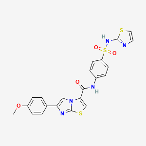 6-(4-methoxyphenyl)-N-(4-(N-(thiazol-2-yl)sulfamoyl)phenyl)imidazo[2,1-b]thiazole-3-carboxamide