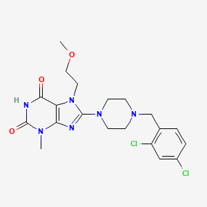 8-(4-(2,4-dichlorobenzyl)piperazin-1-yl)-7-(2-methoxyethyl)-3-methyl-1H-purine-2,6(3H,7H)-dione